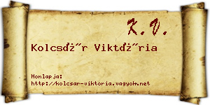 Kolcsár Viktória névjegykártya