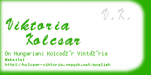 viktoria kolcsar business card